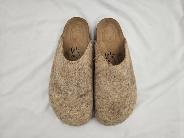 Cream Felt Sandals