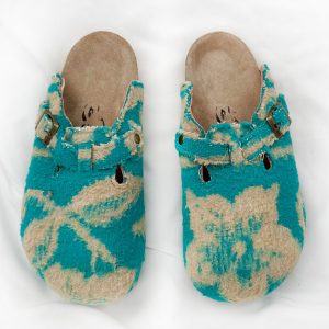 سندل پتوم آبی فیروزه ای سفید